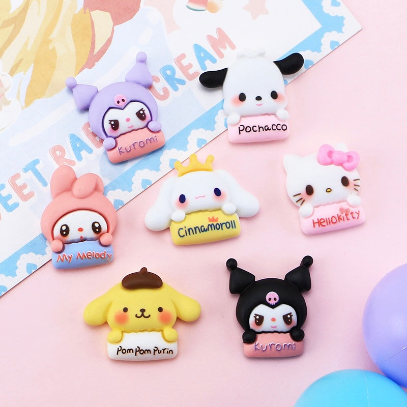 Cartoon Name Card Charms