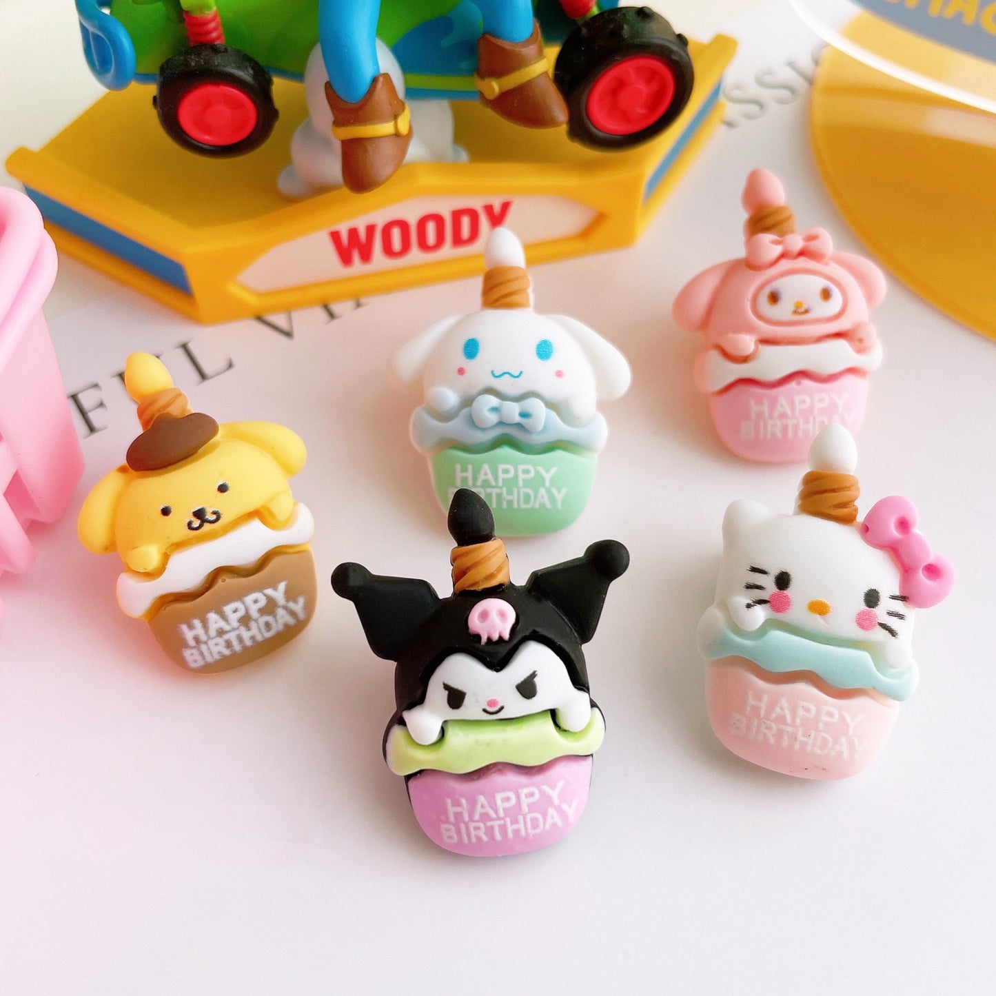 Cartoon Birthday Cake Charms