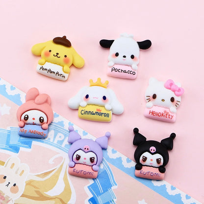 Cartoon Name Card Charms