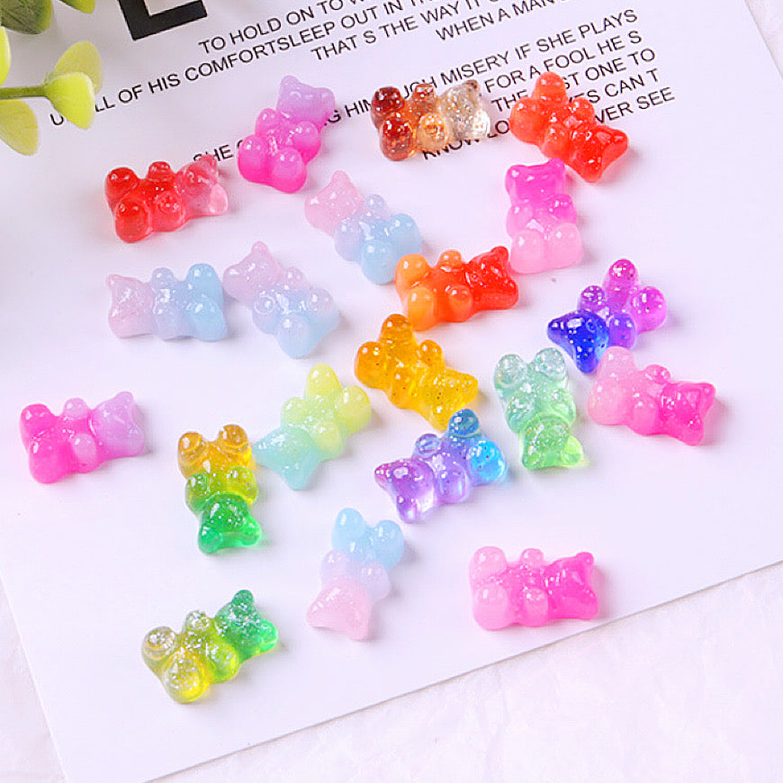 Gradient Jelly Bear Charms